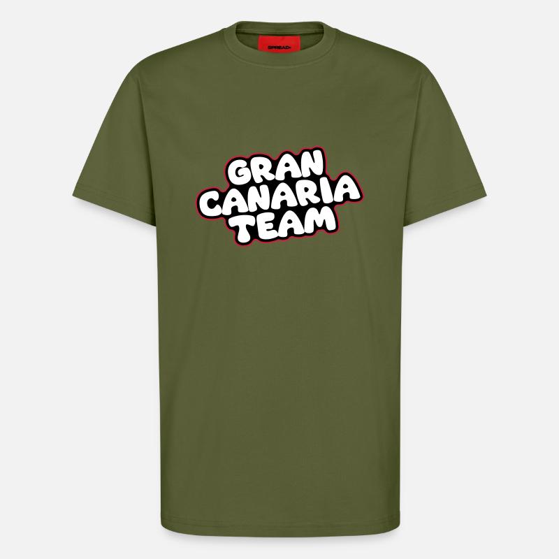 L’équipe de Gran Canaria - T-shirt bio décontracté fabriqué en UE - MOSS GREEN