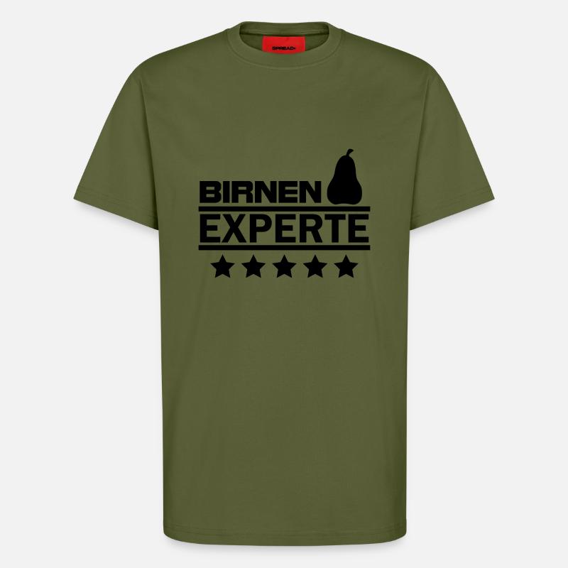birnen experte - T-Shirt - made by SPREAD - MOSS GREEN