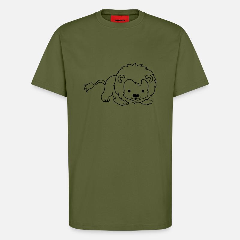 kleiner_loewe_01 - T-Shirt - made by SPREAD - MOSS GREEN