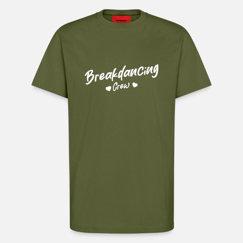 Breakdancing Crew Heart - T-Shirt - made by SPREAD - MOSS GREEN