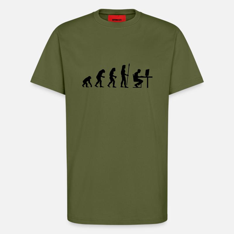 evolution_pc_gamer2 - T-shirt bio décontracté fabriqué en UE - MOSS GREEN