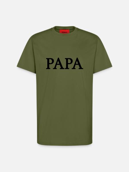 papa (1c) - T-Shirt - made by SPREAD - MOSS GREEN