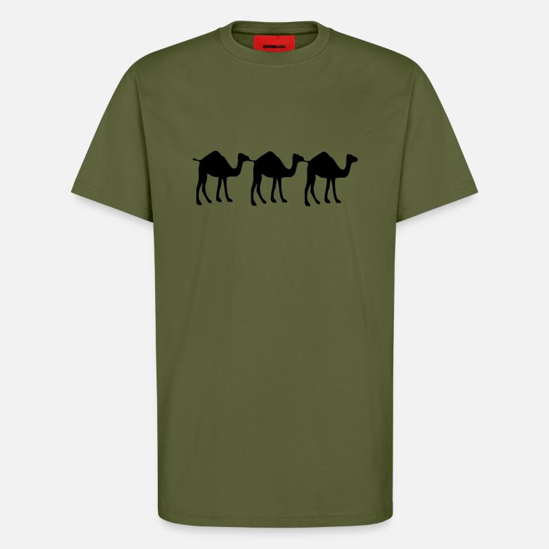 3 Kamel - T-Shirt - made by SPREAD - MOSS GREEN