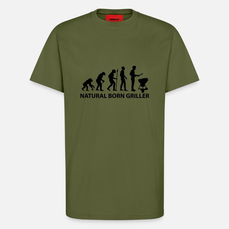 Grill Evolution - T-Shirt - made by SPREAD - MOSS GREEN