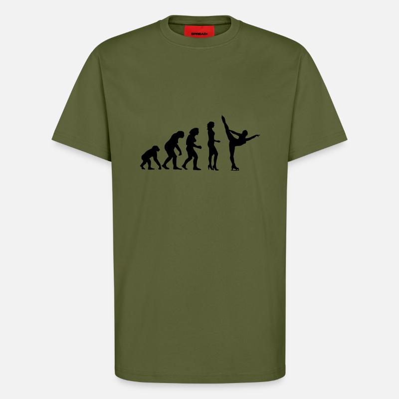 evolution_eiskunst_c_1c - T-shirt bio décontracté fabriqué en UE - MOSS GREEN