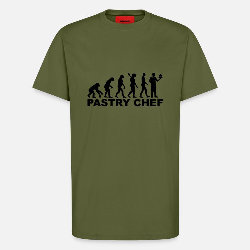 Pastry chef - T-shirt bio décontracté fabriqué en UE - MOSS GREEN
