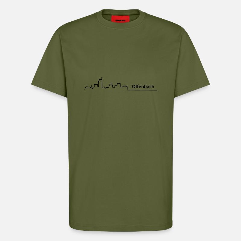 offenbach_main skyline - T-Shirt - made by SPREAD - MOSS GREEN