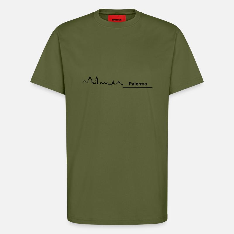 palermo skyline - T-Shirt - made by SPREAD - MOSS GREEN