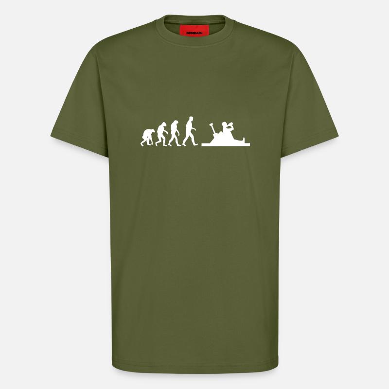 baustelle evolution - T-Shirt - made by SPREAD - MOSS GREEN