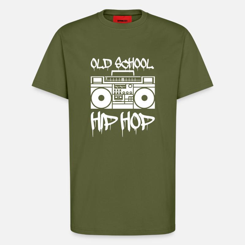ghettoblaster old school - T-Shirt - made by SPREAD - MOSS GREEN