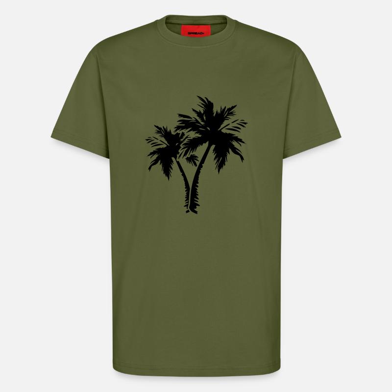 palm trees design - T-Shirt - made by SPREAD - MOSS GREEN