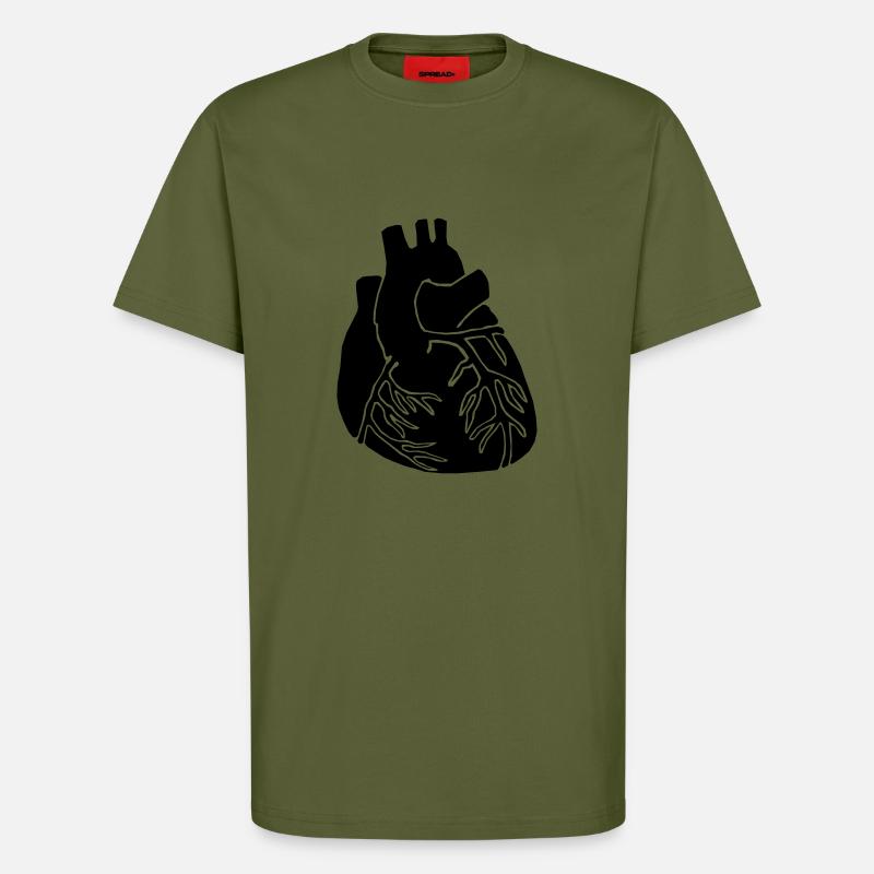 Herz - T-Shirt - made by SPREAD - MOSS GREEN