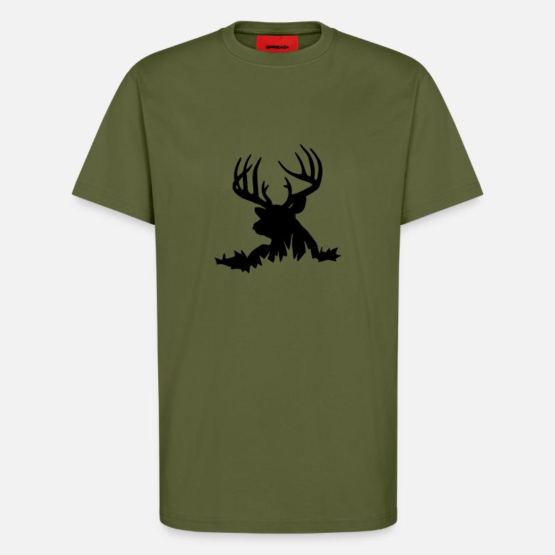 hirsch - T-Shirt - made by SPREAD - MOSS GREEN