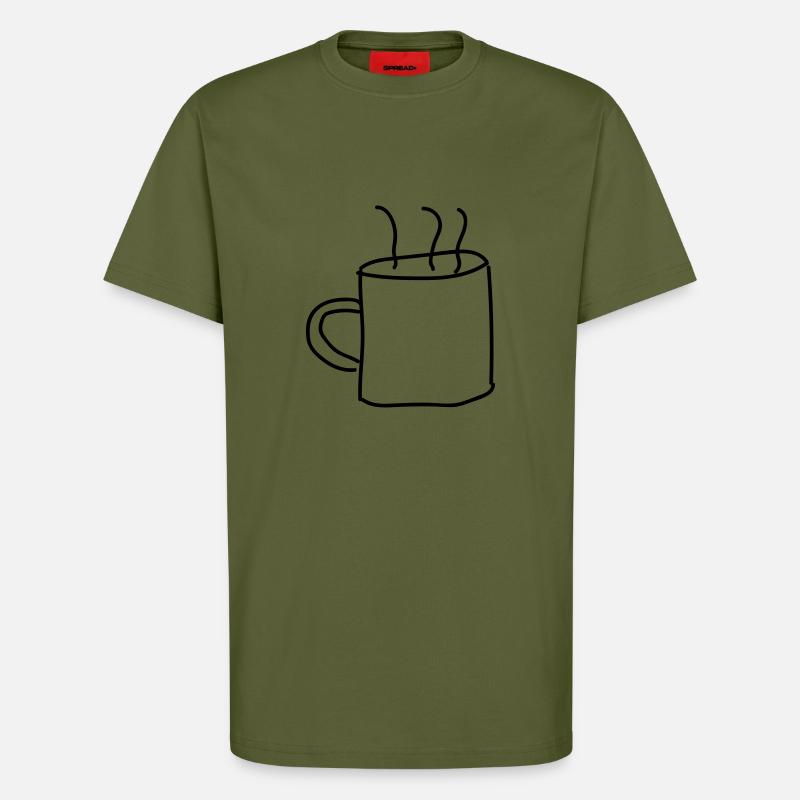 Kaffee Tasse - T-Shirt - made by SPREAD - MOSS GREEN
