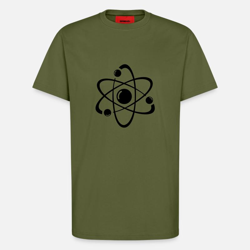 atom - T-Shirt - made by SPREAD - MOSS GREEN