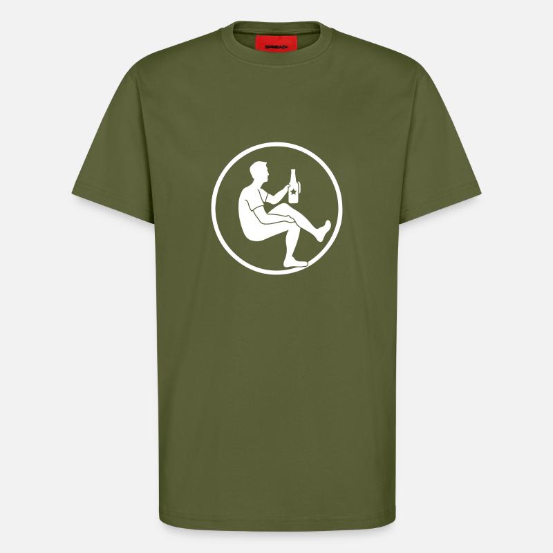 Bier Trinken Silhouette - T-Shirt - made by SPREAD - MOSS GREEN