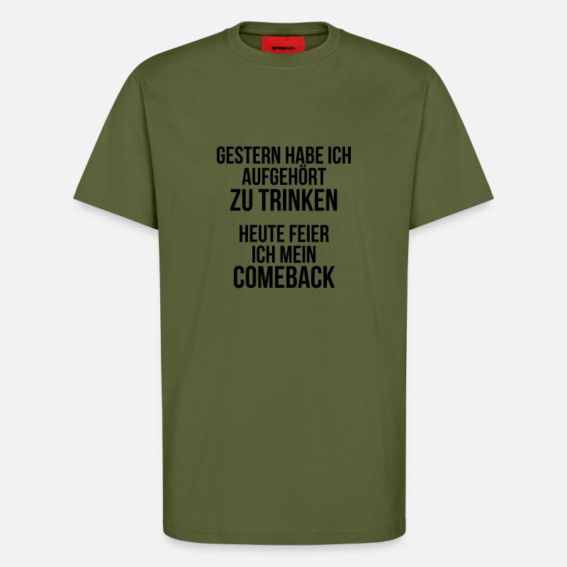 Drinking - T-Shirt - made by SPREAD - MOSS GREEN