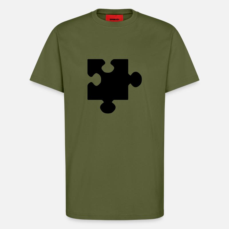 puzzel - T-Shirt - made by SPREAD - MOSS GREEN