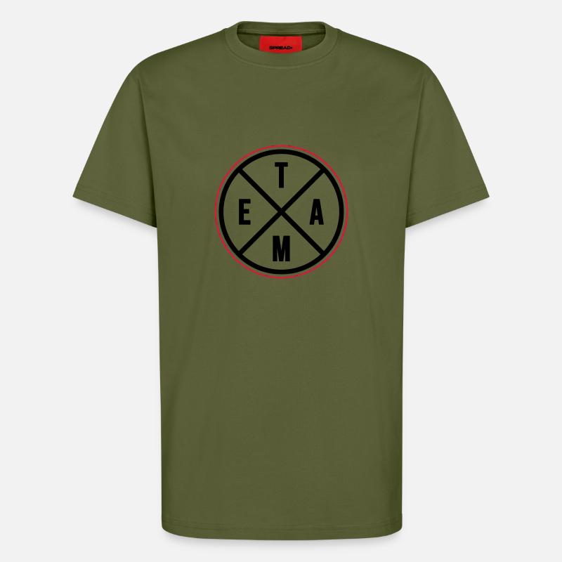 Cercle d’équipe - T-shirt bio décontracté fabriqué en UE - MOSS GREEN