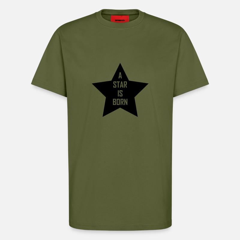 a star is born - T-Shirt - made by SPREAD - MOSS GREEN