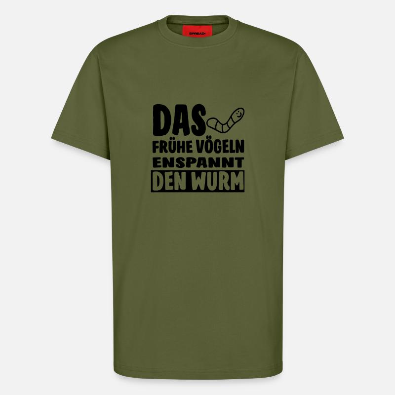Der Wurm3 (Spruch) - T-Shirt - made by SPREAD - MOSS GREEN