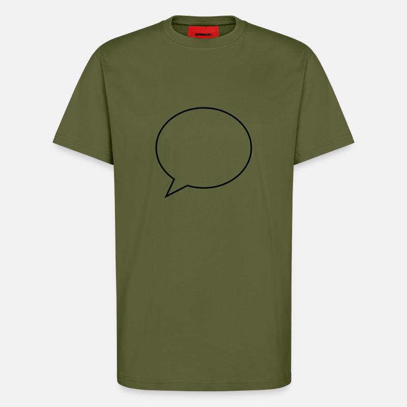sprechblase symbol - T-Shirt - made by SPREAD - MOSS GREEN