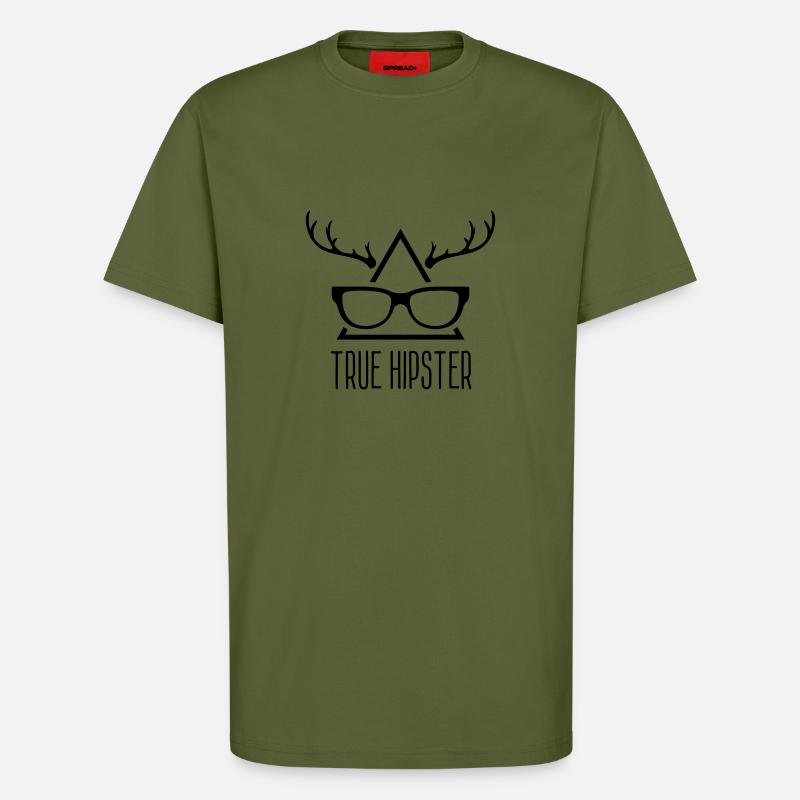 True Hipster - T-Shirt - made by SPREAD - MOSS GREEN