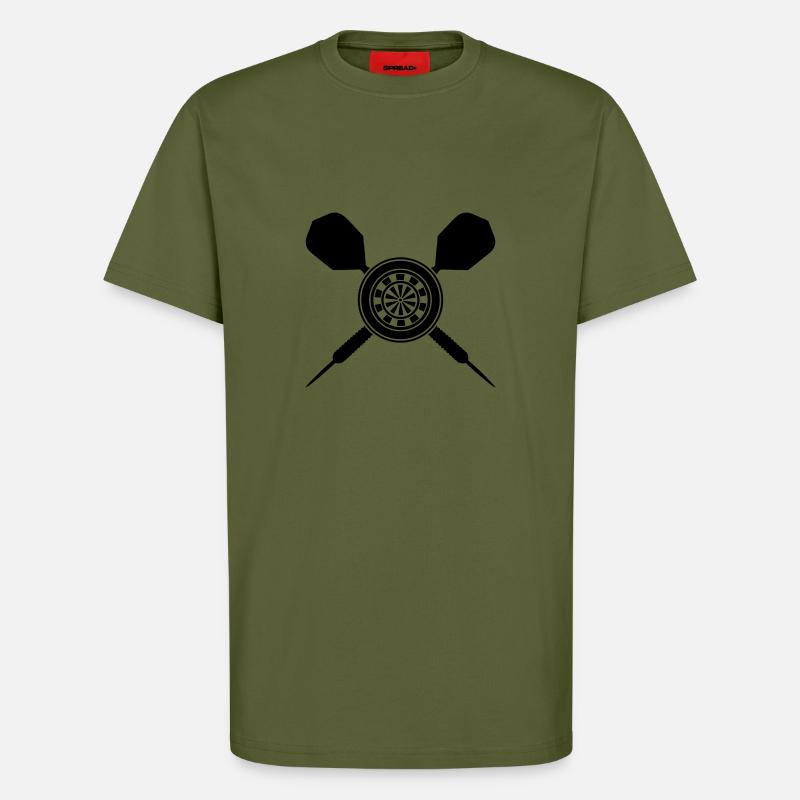 darts design - T-Shirt - made by SPREAD - MOSS GREEN
