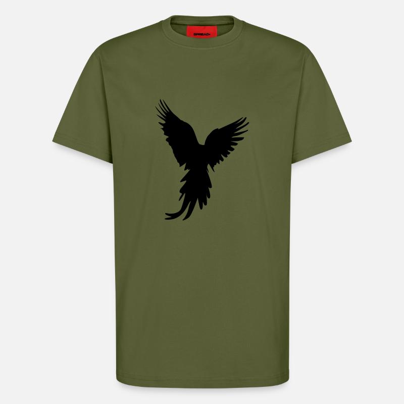 bird silhouette - T-Shirt - made by SPREAD - MOSS GREEN