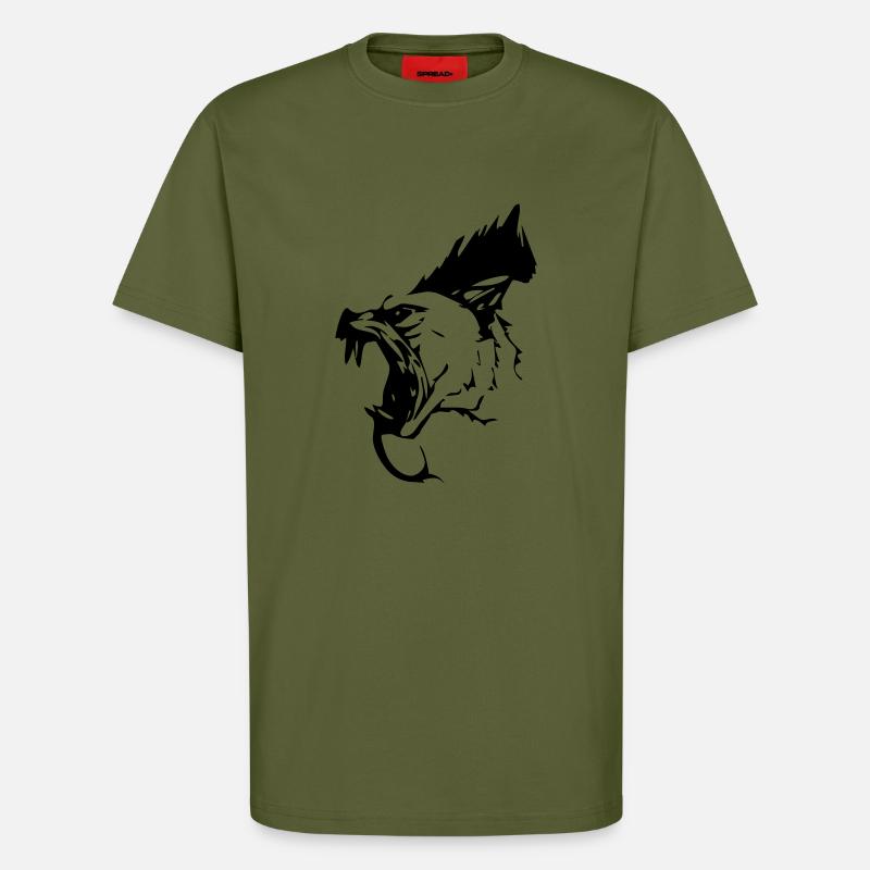 dark_dog_vector - T-Shirt - made by SPREAD - MOSS GREEN
