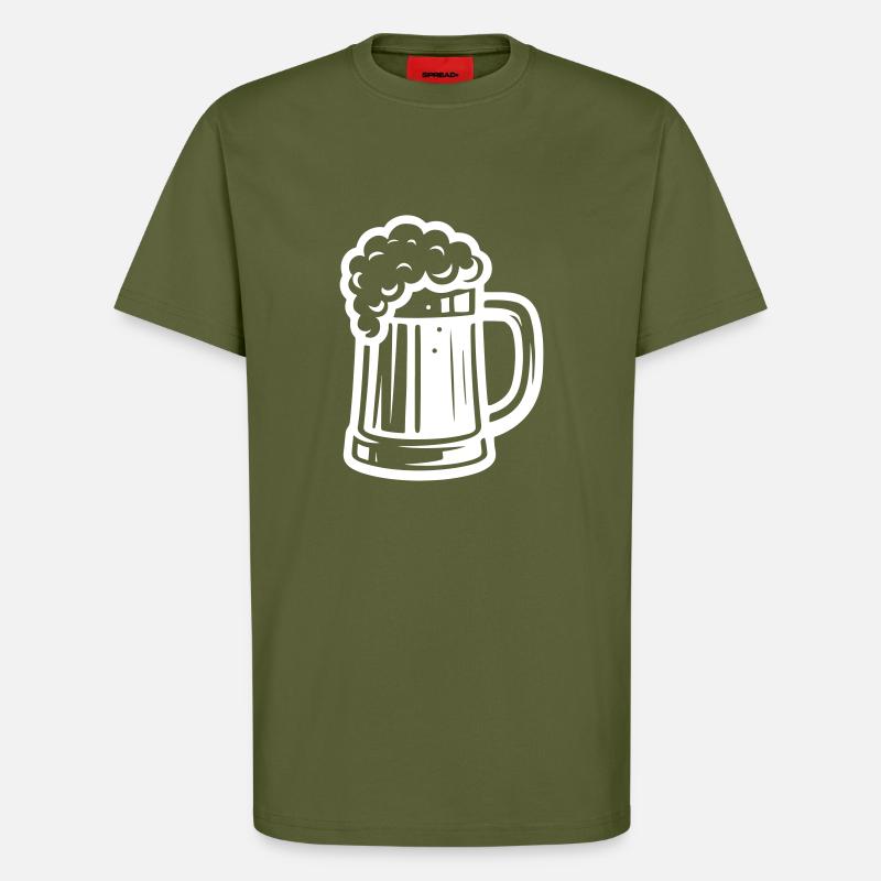 Bierglas Symbol Bier - T-Shirt - made by SPREAD - MOSS GREEN