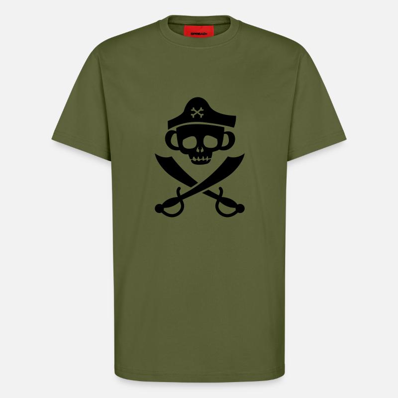 Monkey Skull - T-Shirt - made by SPREAD - MOSS GREEN