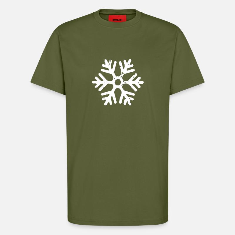 Schneeflocke - T-Shirt - made by SPREAD - MOSS GREEN
