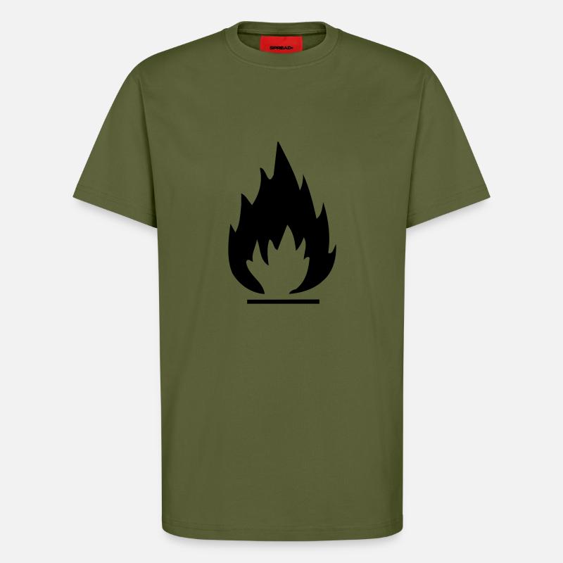 feuer - T-Shirt - made by SPREAD - MOSS GREEN