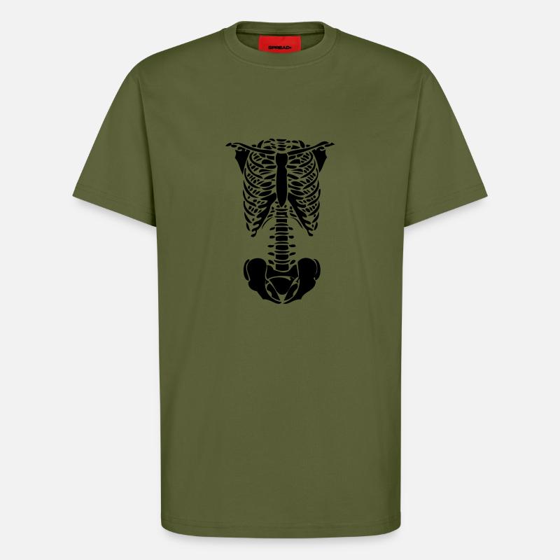 Skelett - T-Shirt - made by SPREAD - MOSS GREEN