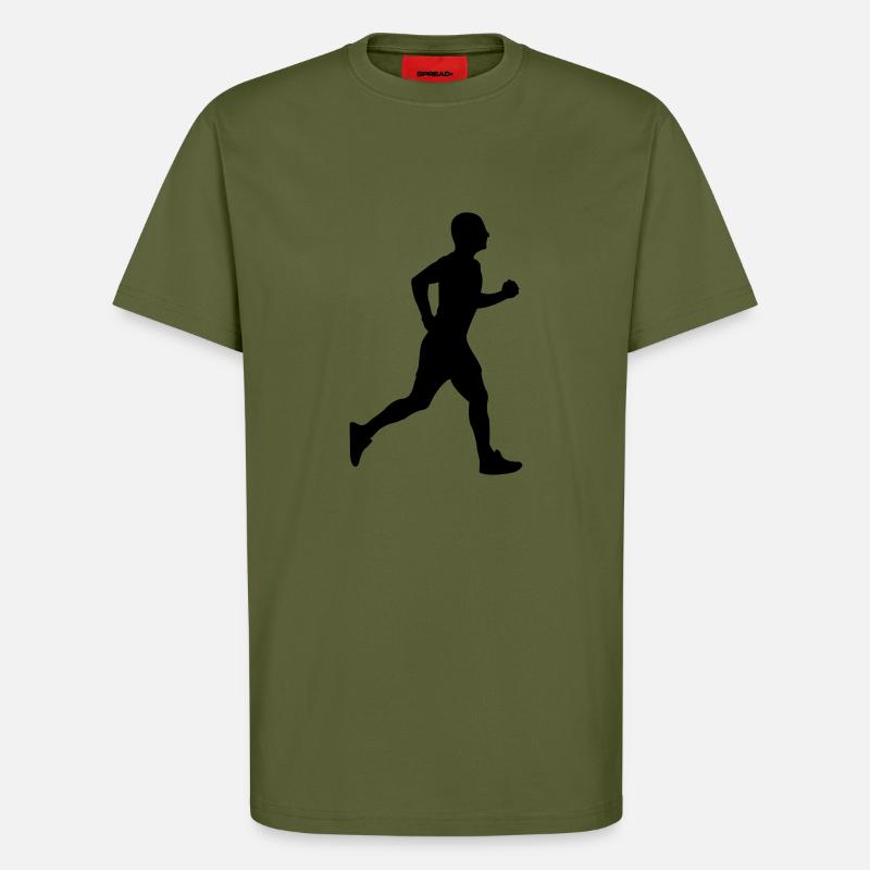 laeufer - T-shirt bio décontracté fabriqué en UE - MOSS GREEN