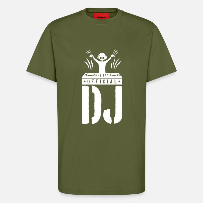 DJ Spruch Turntables - T-Shirt - made by SPREAD - MOSS GREEN