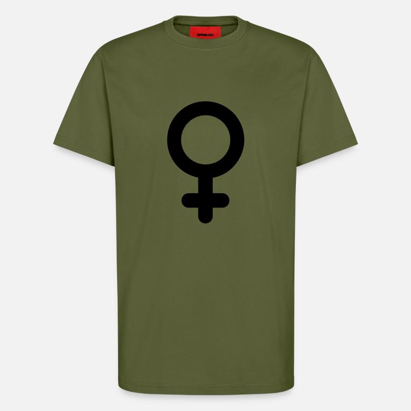 frauensymbol - T-Shirt - made by SPREAD - MOSS GREEN