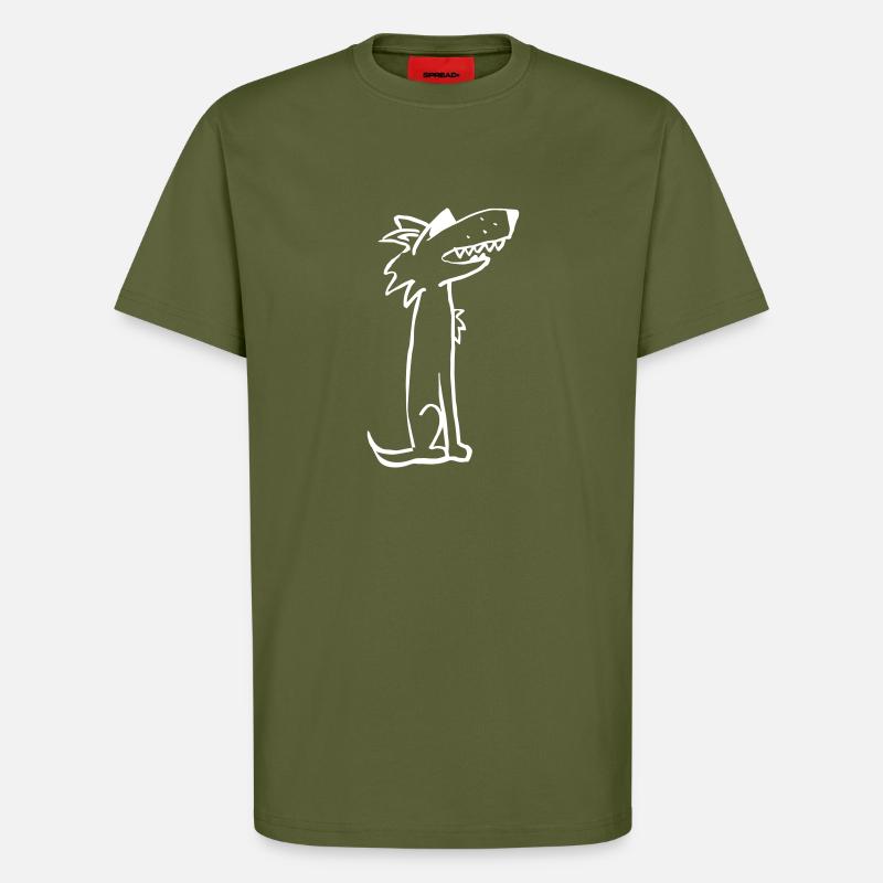 GFK - Wolf - T-Shirt - made by SPREAD - MOSS GREEN