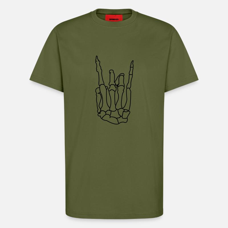 skull_hand_01 - T-Shirt - made by SPREAD - MOSS GREEN