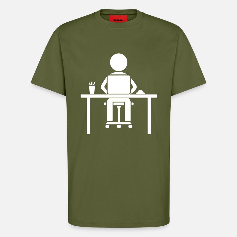 Arbeiter Computer Job - T-Shirt - made by SPREAD - MOSS GREEN