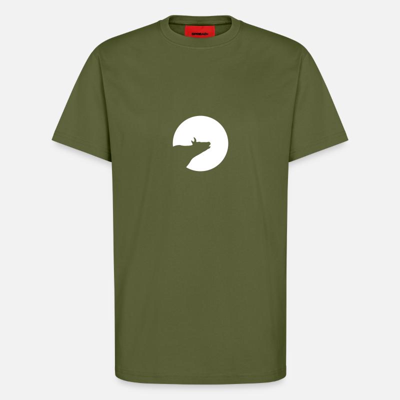 Howling Cow - T-Shirt - made by SPREAD - MOSS GREEN
