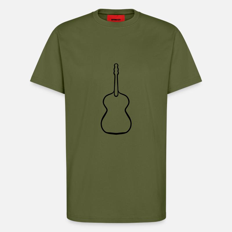 Gitarre - T-Shirt - made by SPREAD - MOSS GREEN