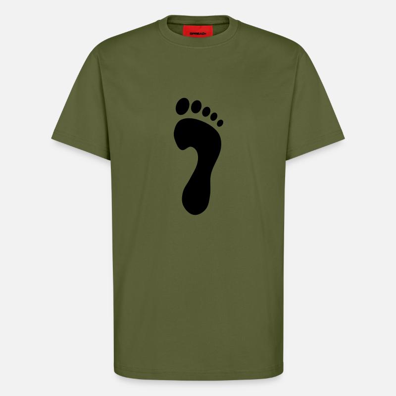 Fuß rechts - T-Shirt - made by SPREAD - MOSS GREEN