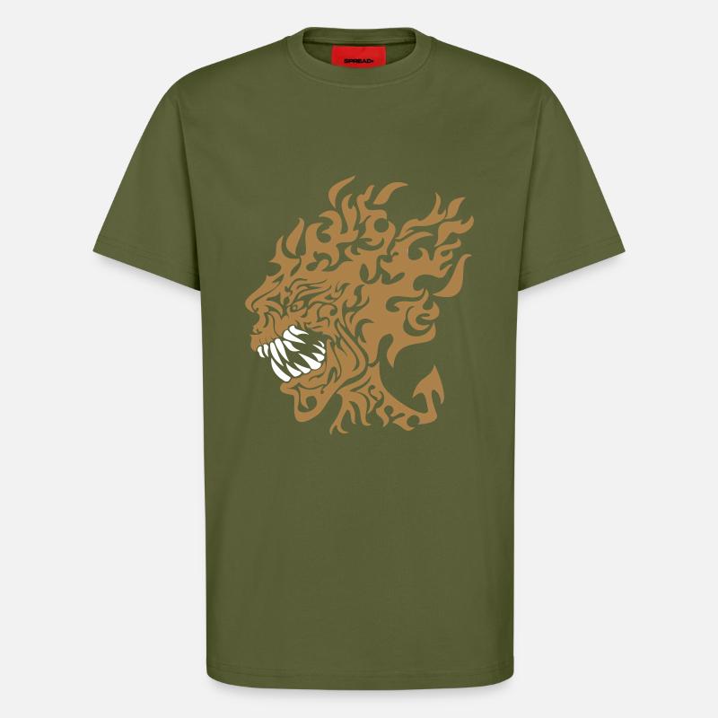 Flamin Heed Customise - T-Shirt - made by SPREAD - MOSS GREEN