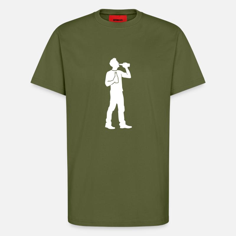 Drinking Party Mann - T-Shirt - made by SPREAD - MOSS GREEN