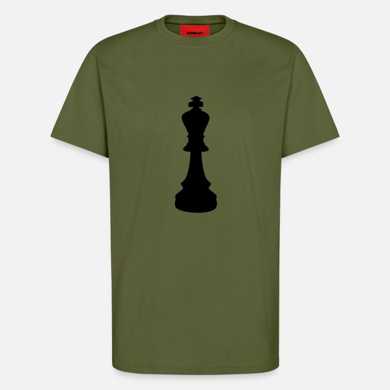 Schach König - T-Shirt - made by SPREAD - MOSS GREEN