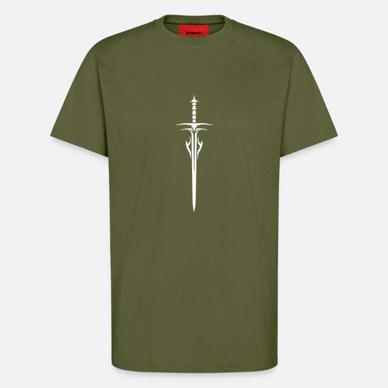 Élément d’épée - T-shirt bio décontracté fabriqué en UE - MOSS GREEN