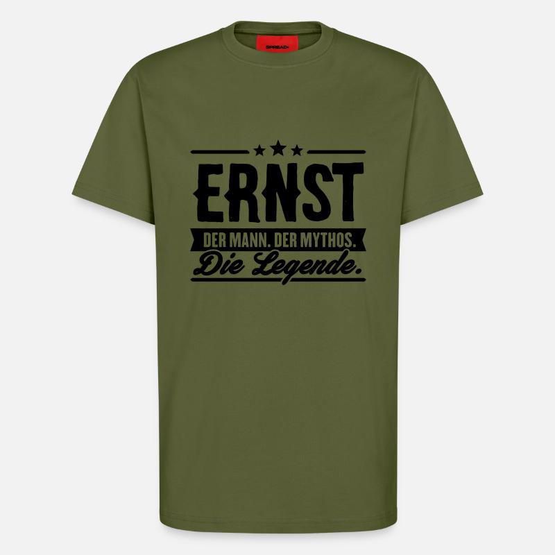 Man Myth Legend Ernst - T-Shirt - made by SPREAD - MOSS GREEN