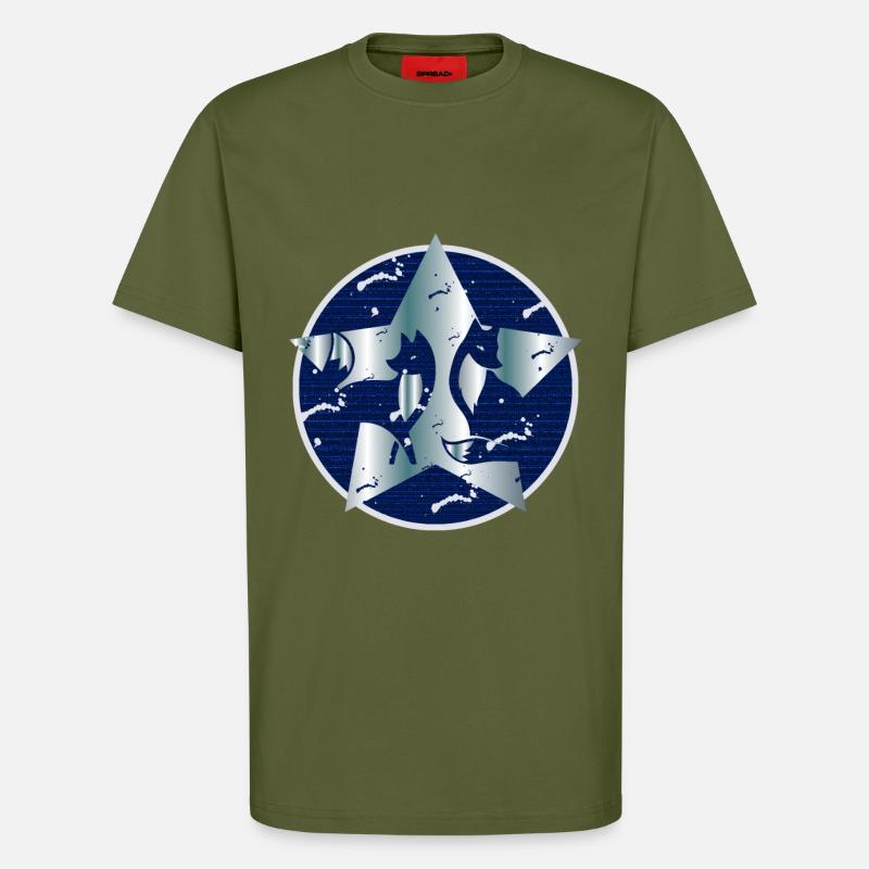 Fuchs im Stern - T-Shirt - made by SPREAD - MOSS GREEN